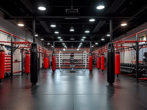 Interior view of Dubai Combat Club's state-of-the-art training facility
